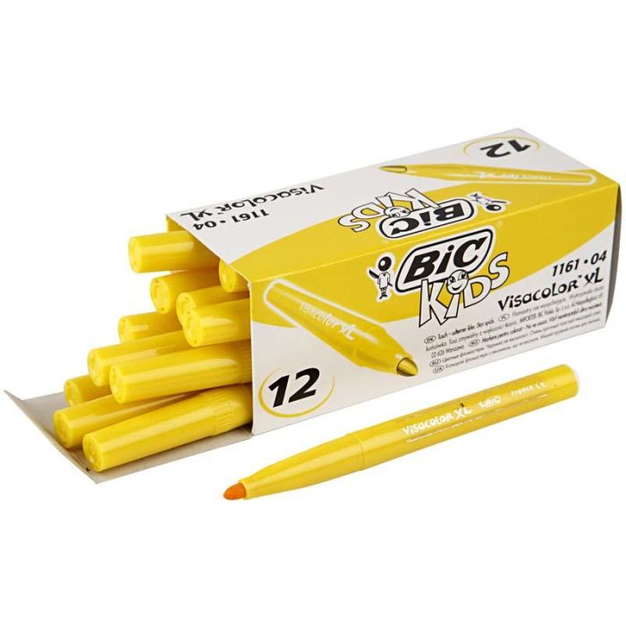BIC Visa Color Marker, line 3 mm, yellow, 12 pc/ 1 pack