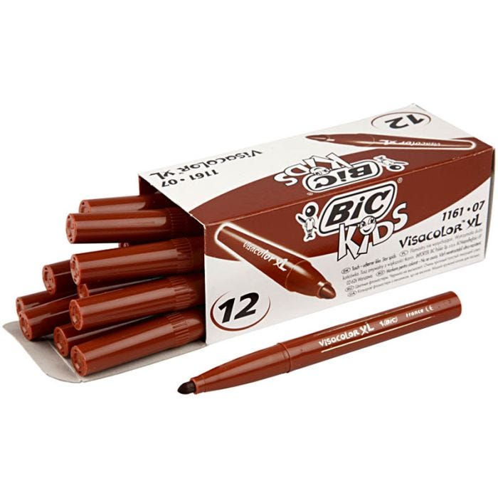 BIC Visa Color Marker, line 3 mm, medium brown, 12 pc/ 1 pack