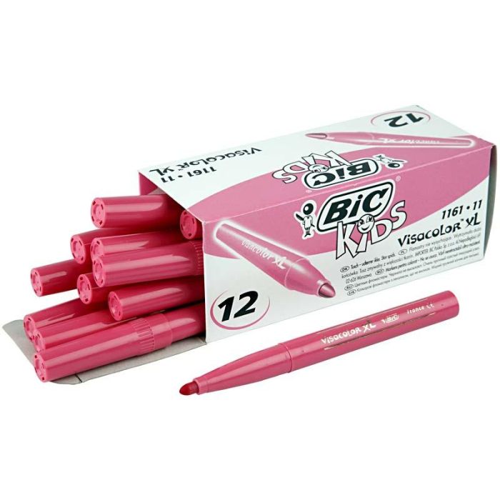 BIC Visa Color Marker, line 3 mm, pink, 12 pc/ 1 pack