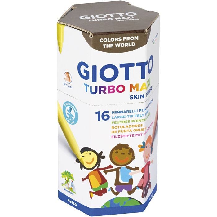 GIOTTO Turbo Maxi Markers, dia. 5 mm, beige shades, 16 pc/ 1 pack