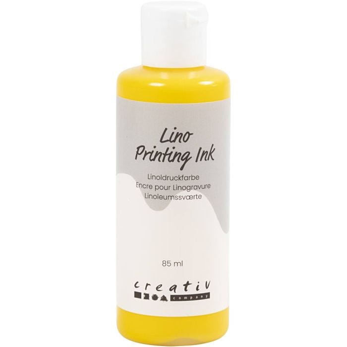 Lino Printing Ink, yellow, 85ml/ 1 bottle