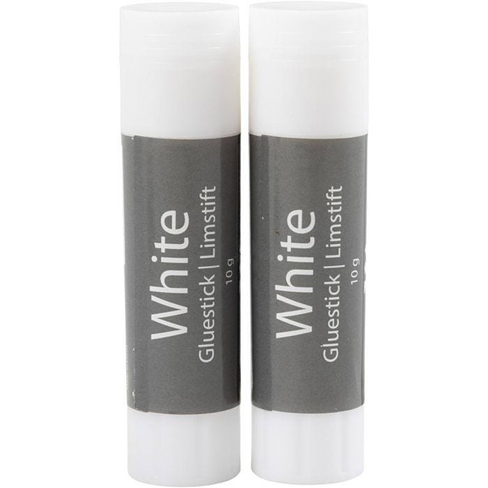White glue stick, round, 10 g, 2pc/ 1 pack