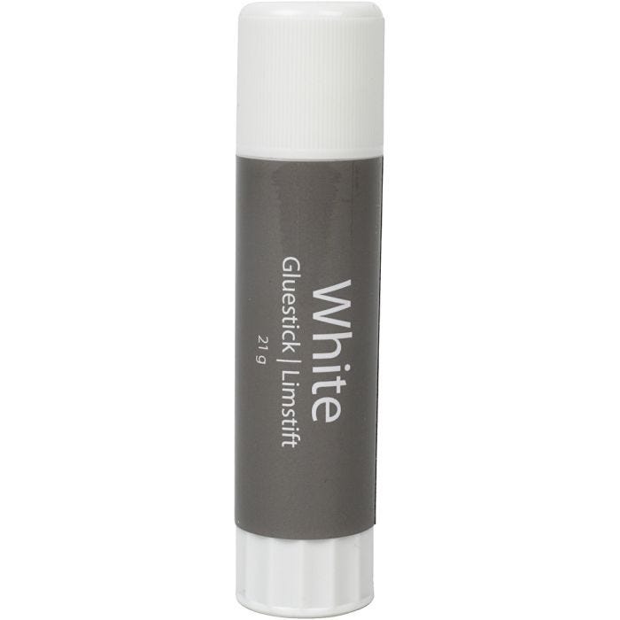 White glue stick, round, 21 g, 1 pc