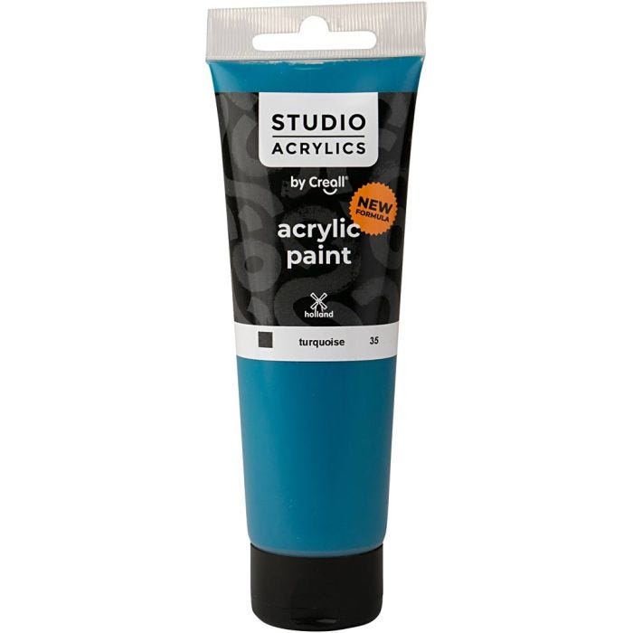 Creall Studio Acrylic Paint, opaque, turquoise (35), 120 ml/ 1 bottle