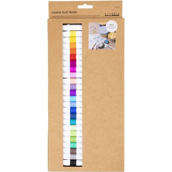 Creative Multi Marker, assorted colours, 24 pc/ 1 pack