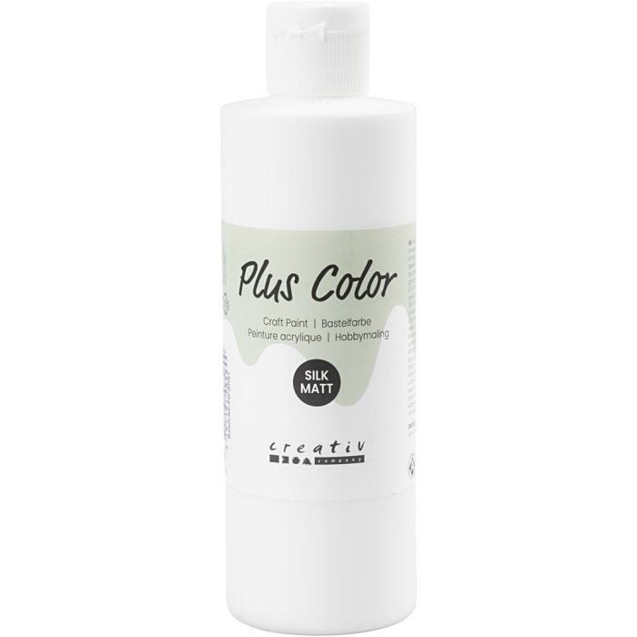 Plus Color Craft Paint, white, 250ml/ 1 bottle