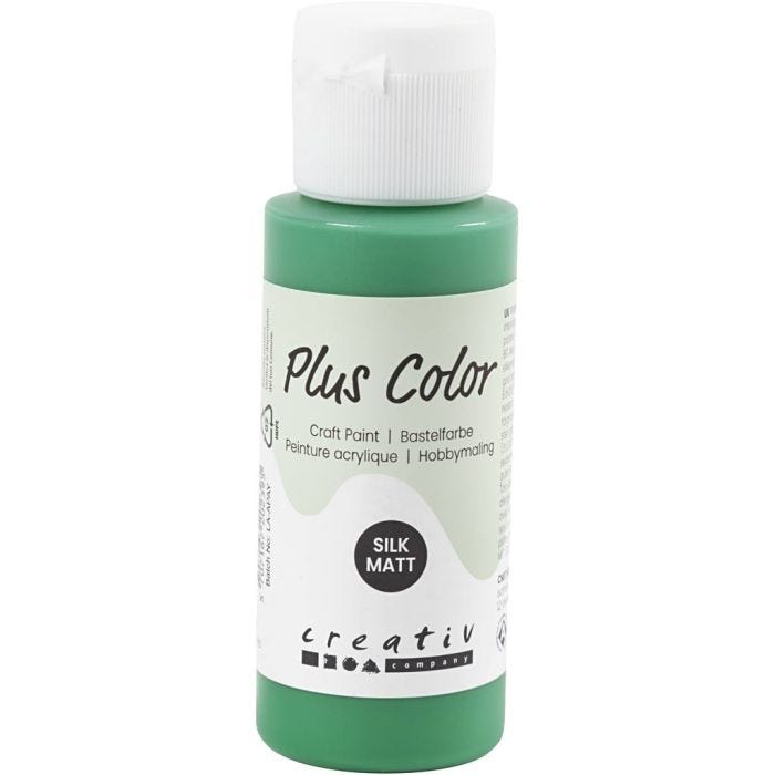 Plus Color Craft Paint, brilliant green, 60 ml/ 1 bottle