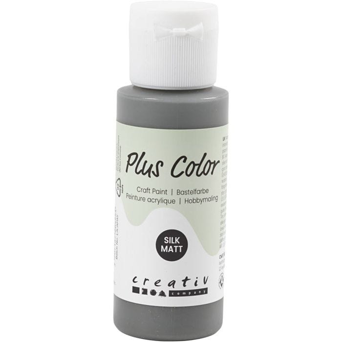 Plus Color Craft Paint, dark grey, 60 ml/ 1 bottle