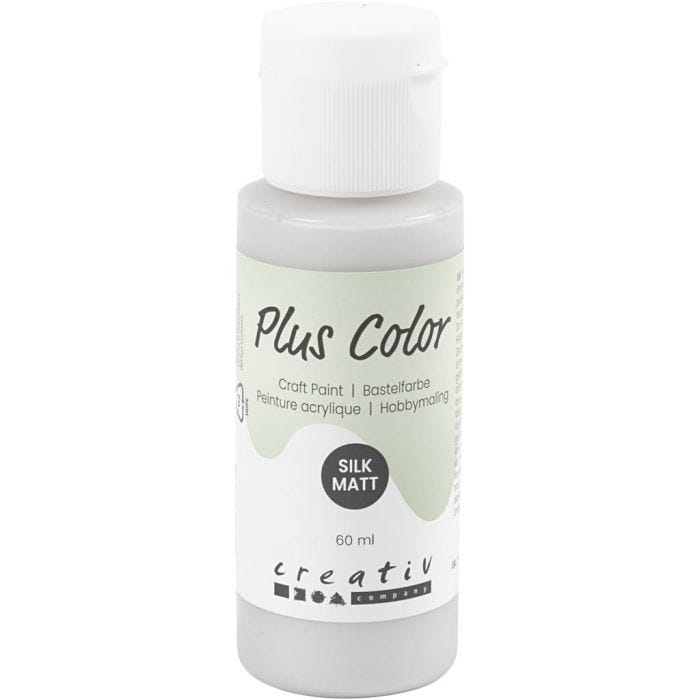 Plus Color Craft Paint, silver, 60 ml/ 1 bottle