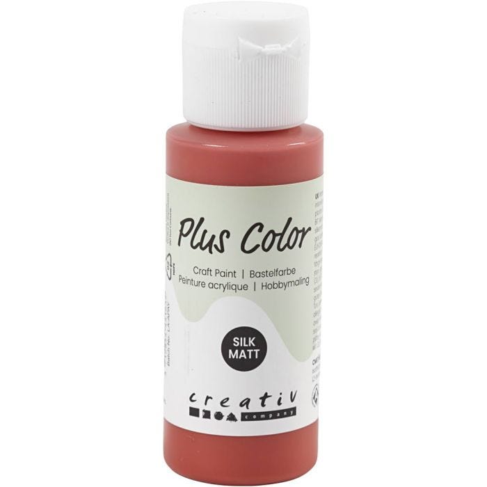 Plus Color Craft Paint, christmas red, 60 ml/ 1 bottle