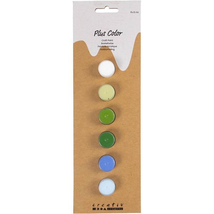 Plus Color Craft Paint, blue/green harmony, 6x5 ml/ 1 pack