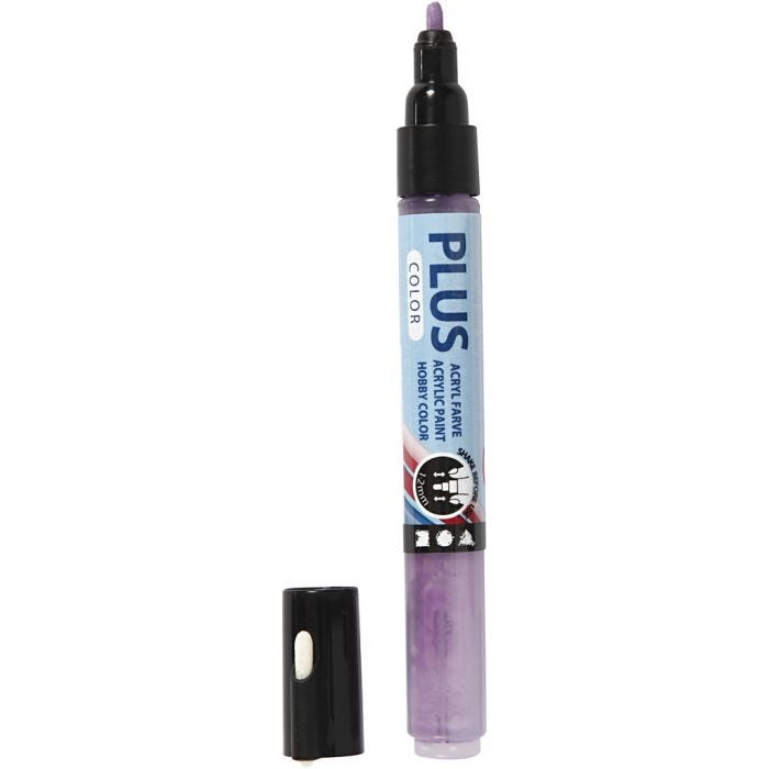 Plus Color Marker, L: 14,5 cm, line 1-2 mm, dark lilac, 5,5 ml, 1 pc
