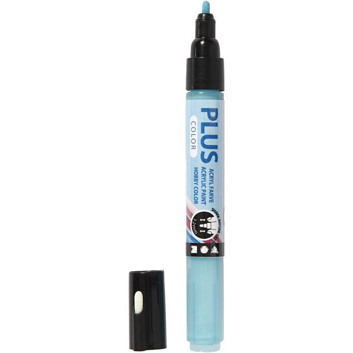 Plus Color Marker, L: 14,5 cm, line 1-2 mm, turquoise, 5,5 ml, 1 pc