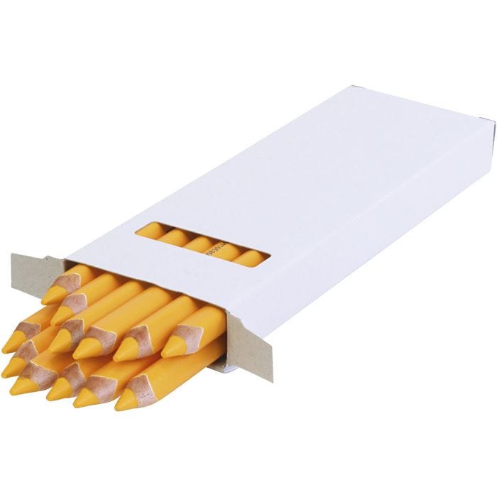 edu Jumbo Coloured Pencils, thickness 10 mm, lead 6,25 mm, dark yellow, 12 pc/ 1 pack