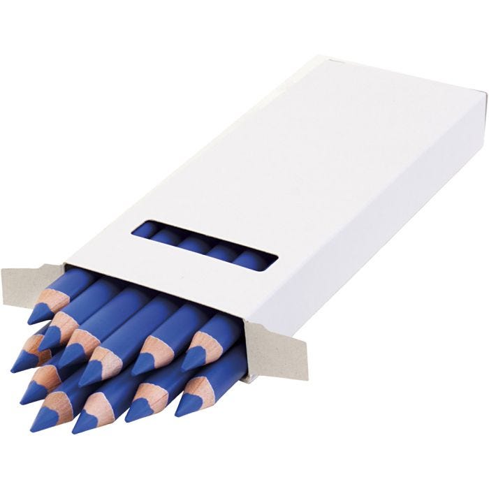 edu Jumbo Coloured Pencils, thickness 10 mm, lead 6,25 mm, dark blue, 12 pc/ 1 pack