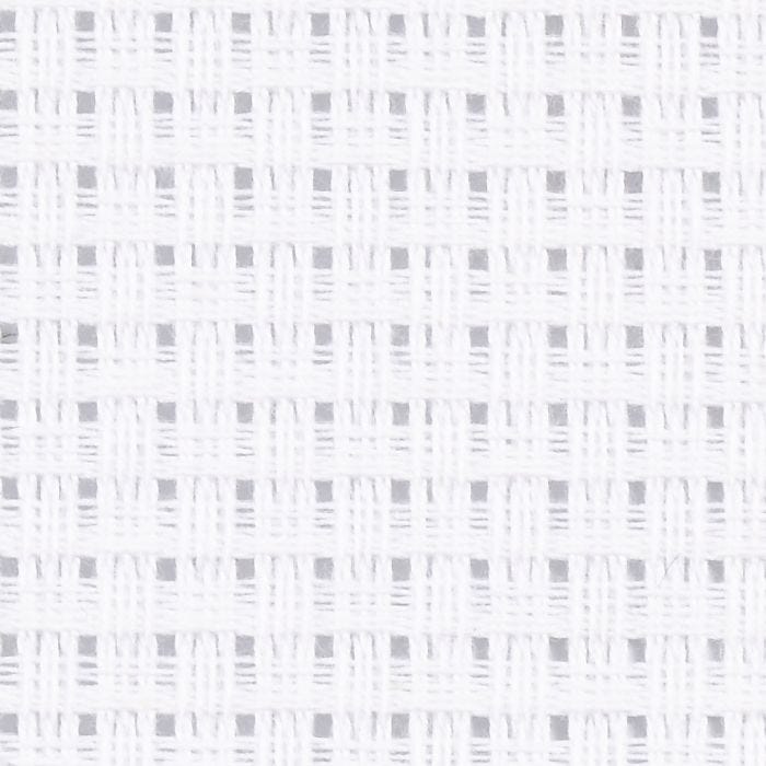 Aida Fabric, size 50x50 cm, 24 squares per 10 cm , white, 1 pc