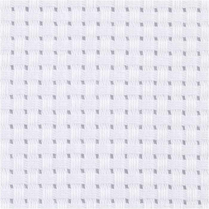 Aida Fabric, size 50x50 cm, 35 squares per 10cm , white, 1 pc