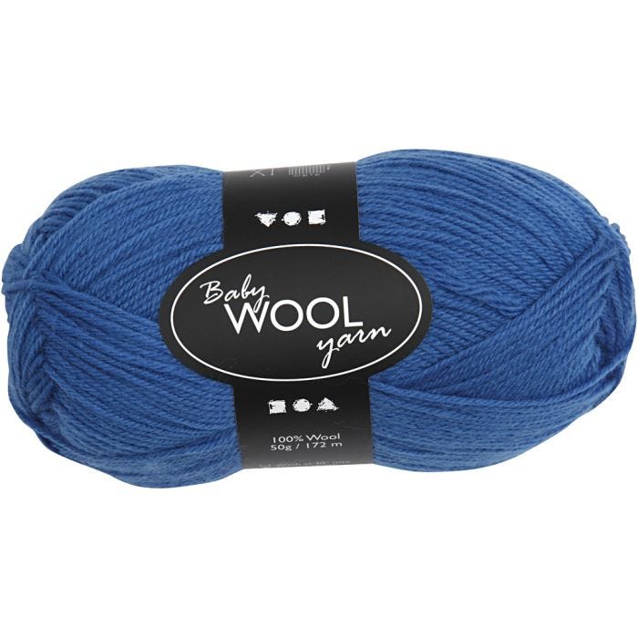Baby Yarn, L: 172 M, blue, 50 g/ 1 ball