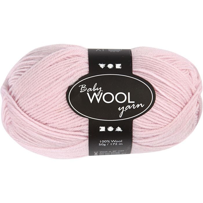 Baby Yarn, L: 172 M, light rose, 50g/ 1 ball