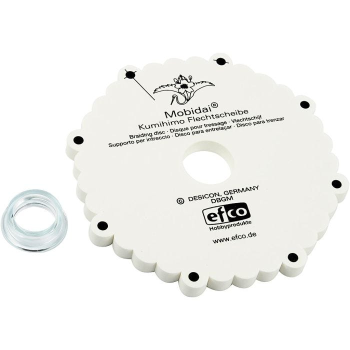 Kumihimo Braiding Disc, dia. 16 cm, thickness 1 cm, 1 pc