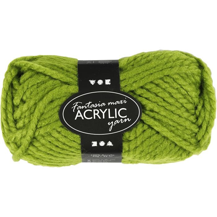 Fantasia Acrylic Yarn, 35 M, Maxi, green, 50g/ 1 ball