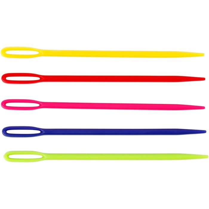 Yarn Needle, L: 7 cm, assorted colours, 50 pc/ 1 pack