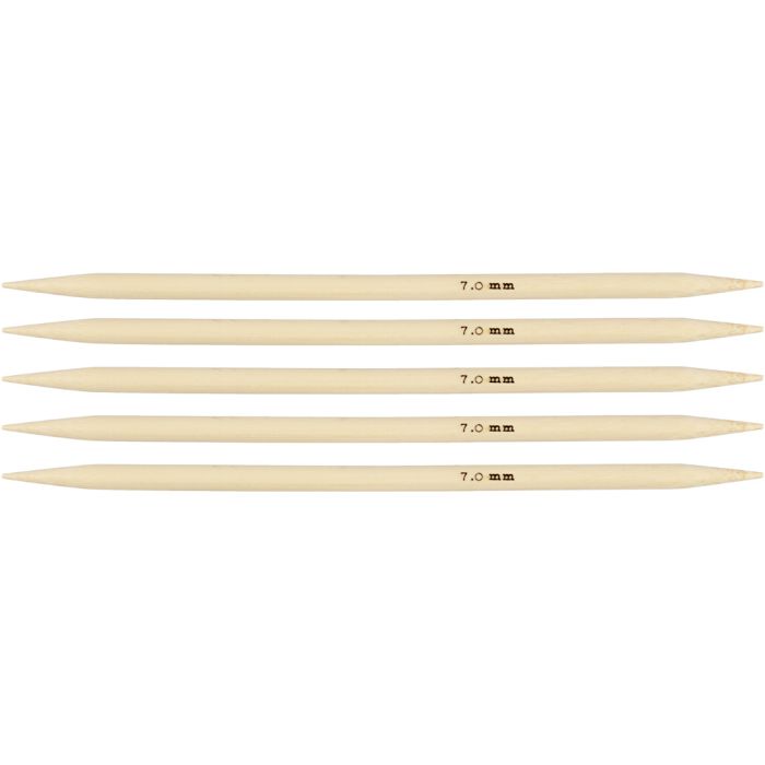 Knitting needles, L: 20 cm, size 7 mm, 1 set