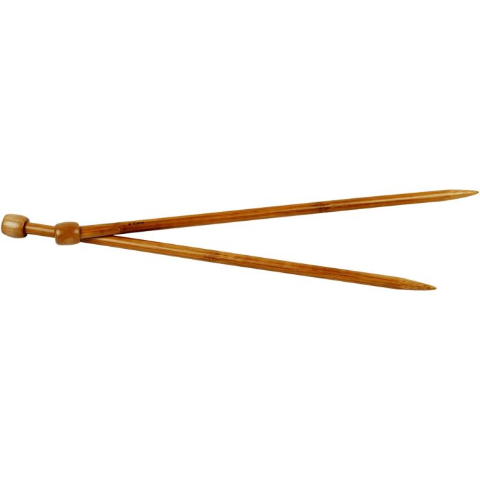Knitting Needles, 35 cm, 10 mm, 1 pair