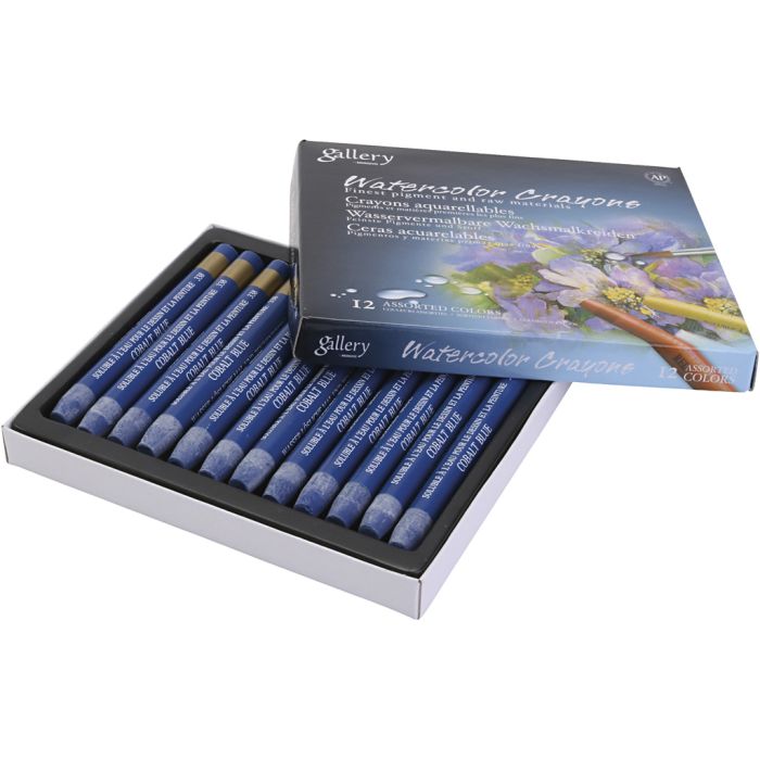 Watercolor Crayons, cobalt blue (338), 12 pc/ 1 pack