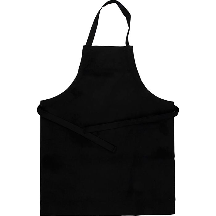 Apron, L: 70 cm, W: 55 cm, size 7-12, 210 g, black, 1 pc
