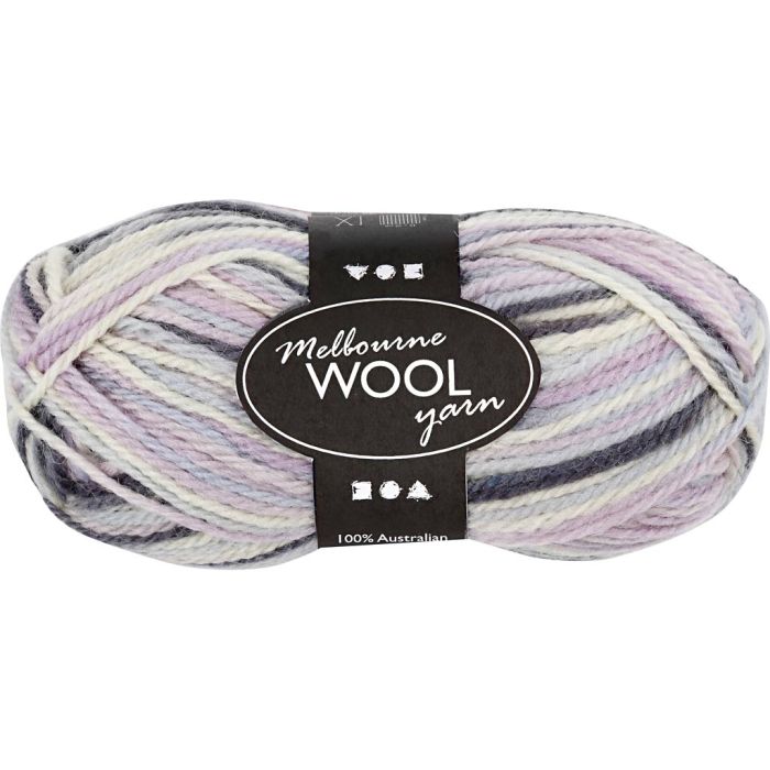 Melbourne Wool Yarn, L: 92 M, needle 4-5,5, dark purple, 50 g/ 1 ball