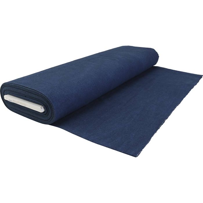 Denim fabric – 100% cotton, W: 150 cm, blue, 10 m/ 1 roll