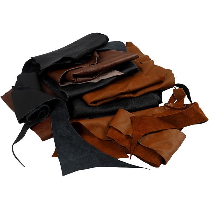 Real Leather, thickness 1,0-1,2 mm, Colour may vary,Content may vary , assorted colours, 2 kg/ 1 pack