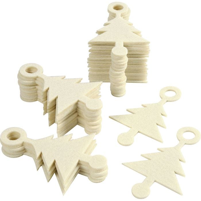 Felt shape, size 8x13 cm, thickness 3 mm, 40pc/ 1 pack