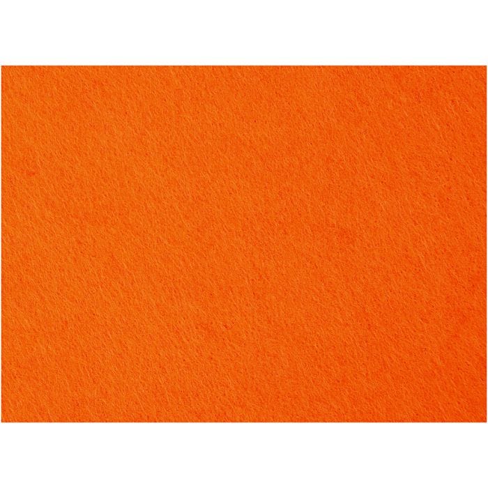 Craft Felt, sheet 42x60 cm, thickness 3 mm, orange, 1 sheet