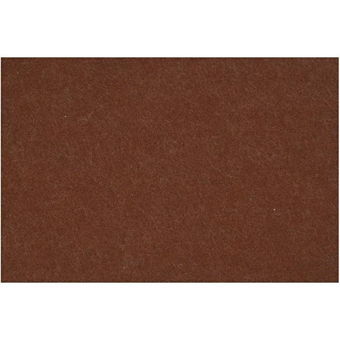 Craft Felt, sheet 42x60 cm, thickness 3 mm, brown, 1 sheet