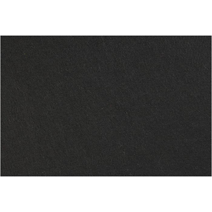 Craft Felt, sheet 42x60 cm, thickness 3 mm, black, 1 sheet