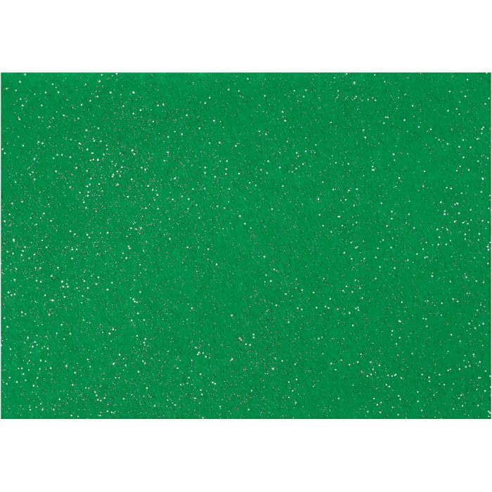 Craft Felt, A4, sheet 210x297 mm, thickness 1 mm, green, 10 sheet/ 1 pack
