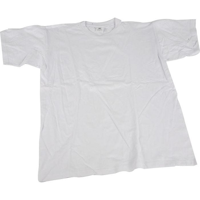 T-shirts, W: 40 cm, size 7-8 years, round neck, white, 1 pc