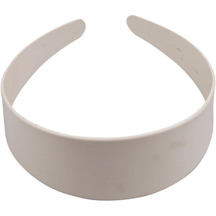 Hair Band, W: 40 mm, white, 1 pc