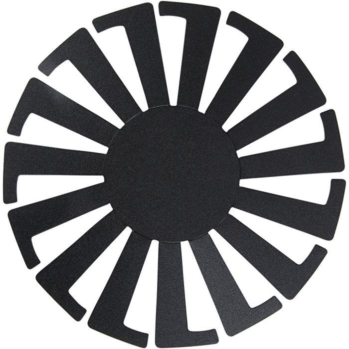 Basket Weaving Template, 8 cm, 14 cm, black, 10pc/ 1 pack