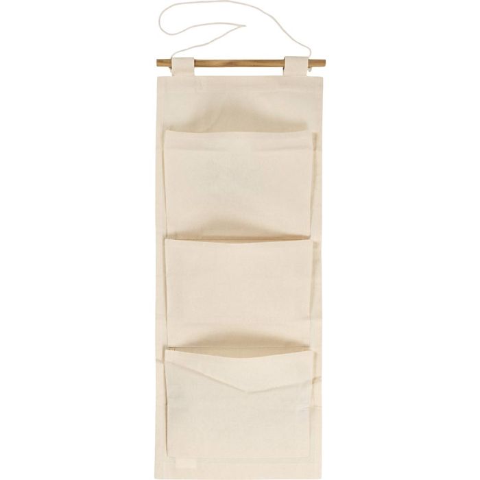 Hanging Organiser, H: 75 cm, W: 30 cm, 145 g, light natural, 1 pc