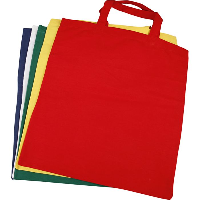 Tote Bag, size 38x42 cm, 135 g, assorted colours, 5 pc/ 1 pack