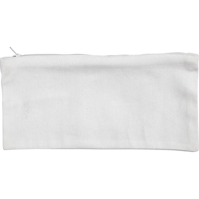 Cotton Pencil Case, size 11x23 cm, 210 g, white, 1 pc
