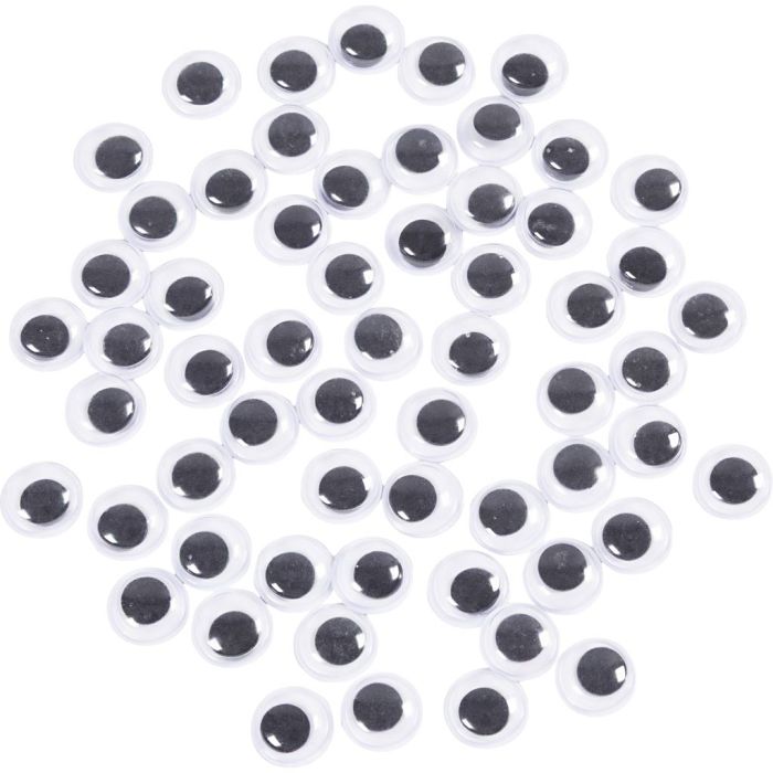 Wiggly Eyes, non-adhesive, dia. 10 mm, 1000 pc/ 1 pack