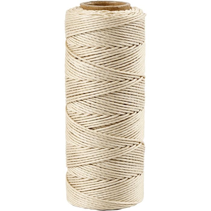 Bamboo Cord, 1 mm, off-white, 65m/ 1 roll