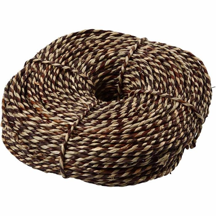 Sea grass, 3,5-4 mm, brown, 500g/ 1 bundle