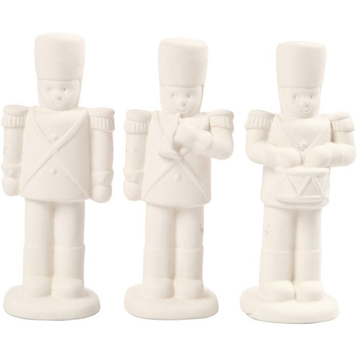 Nutcracker, 14 cm, white, 3pc/ 1 pack