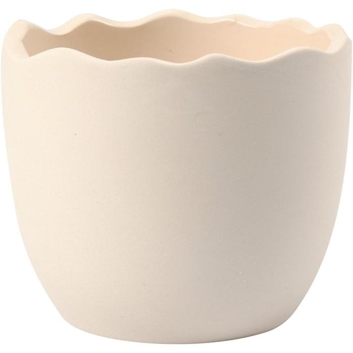 Egg Shell, H: 6,3 cm, dia. 7,5 cm, white, 24pc/ 1 pack