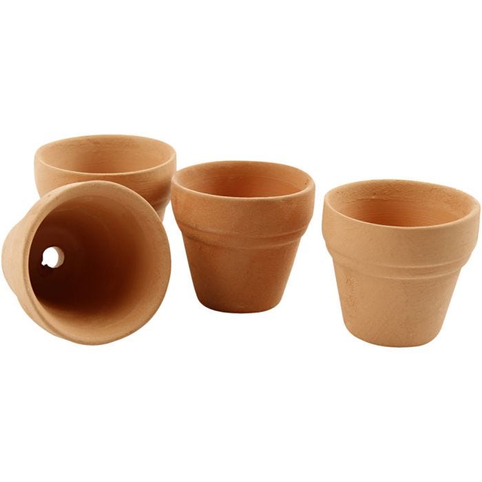 Flower Pots, H: 3,1 cm, dia. 3,4 cm, 48pc/ 1 pack